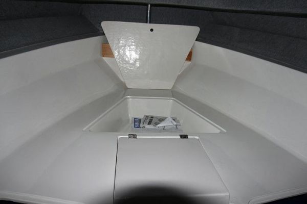Стеклопластиковый кабинный катер Бестер-650 спальное место